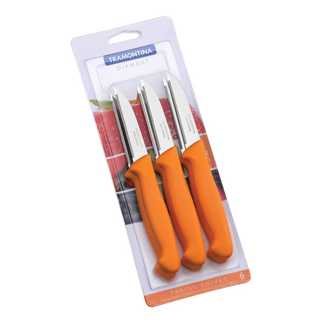 Diamant 6 Pieces Paring Knife Set with Stainless Steel Blade and Polypropylene Handle