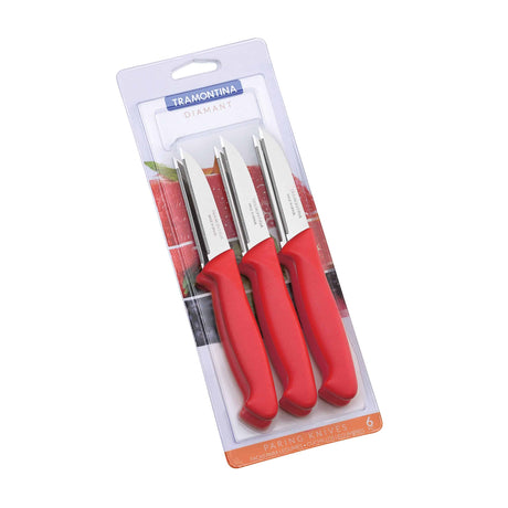 Diamant 6 Pieces Paring Knife Set with Stainless Steel Blade and Polypropylene Handle