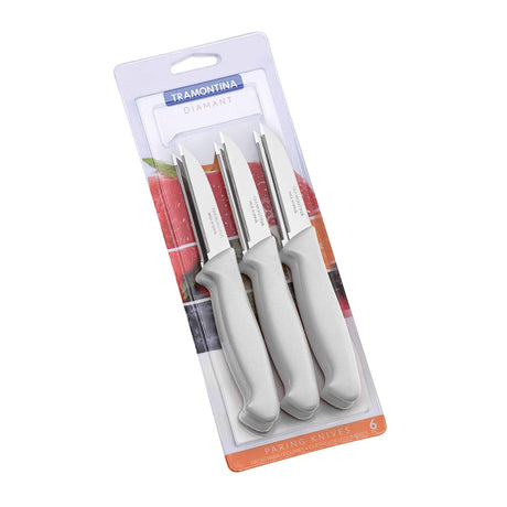 Diamant 6 Pieces Paring Knife Set with Stainless Steel Blade and Polypropylene Handle