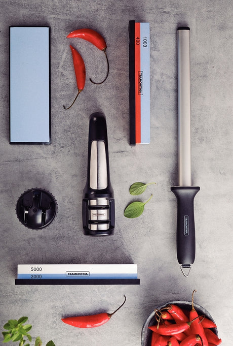 Tramontina Profio Sharpening Stone with Granulation 800 and Rubber Support