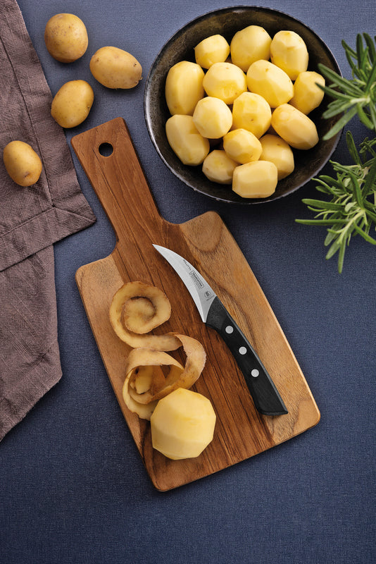 Tramontina Solutta Peeling Knife with Stainless-Steel Blade and Black Polycarbonate y fibra de vidrio Handle 3"