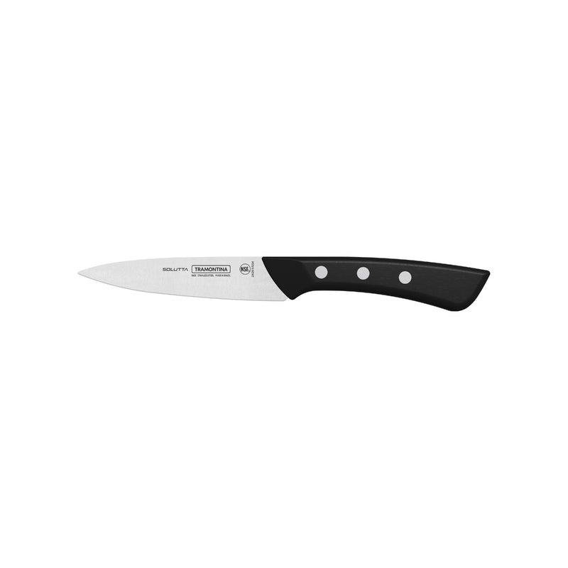 Tramontina Solutta vegetable and fruit knife with Stainless-Steel Blade and Black Polycarbonate Handle 4"