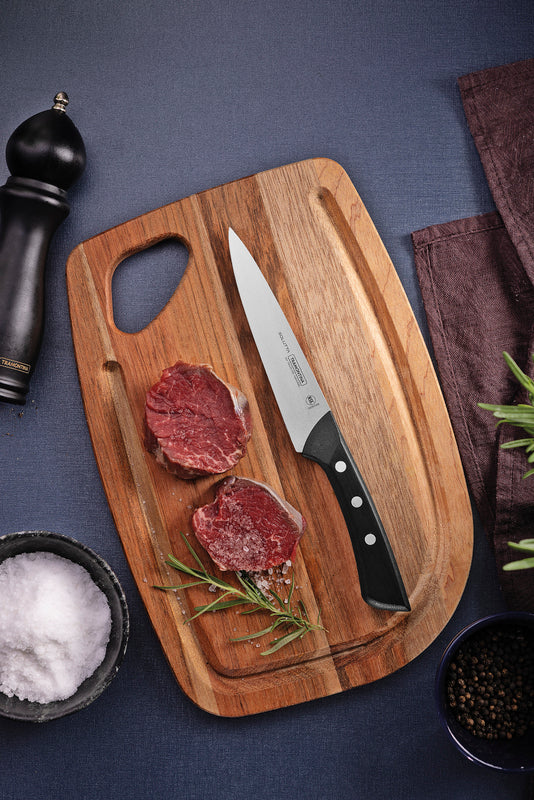 Tramontina Solutta Utility Knife with Stainless-Steel Blade and Black Polycarbonate Handle 6"