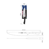 Tramontina Solutta Ham Knife with Stainless-Steel Blade and Black Polycarbonate Handle 10"