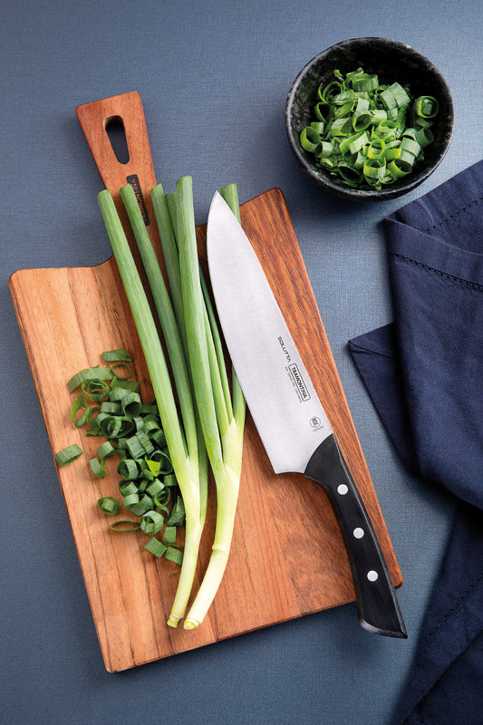 Tramontina Solutta Chef"s Knife with Stainless-Steel Blade and Black Polycarbonate Handle 8"