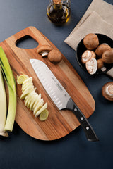 Tramontina Solutta Santoku Knife with Stainless-Steel Blade and Black Polycarbonate Handle 7"