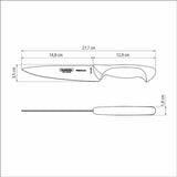 Tramontina Premium Utility Knife with Stainless Steel Blade and White Polypropylene Handle