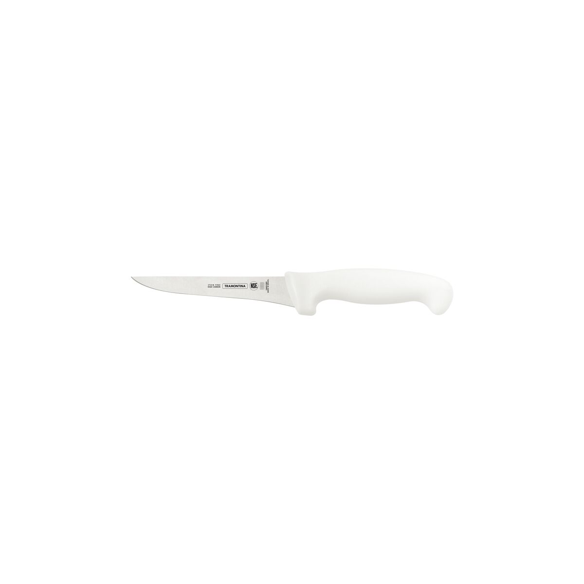 Tramontina Professional 5 Inches Boning Knife with Stainless Steel Blade and White Polypropylene Handle with Antimicrobial Protection