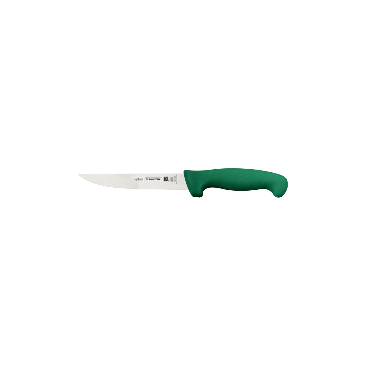 Tramontina Professional Boning Knife with Stainless-Steel Blade and Green Polypropylene Handle 6"
