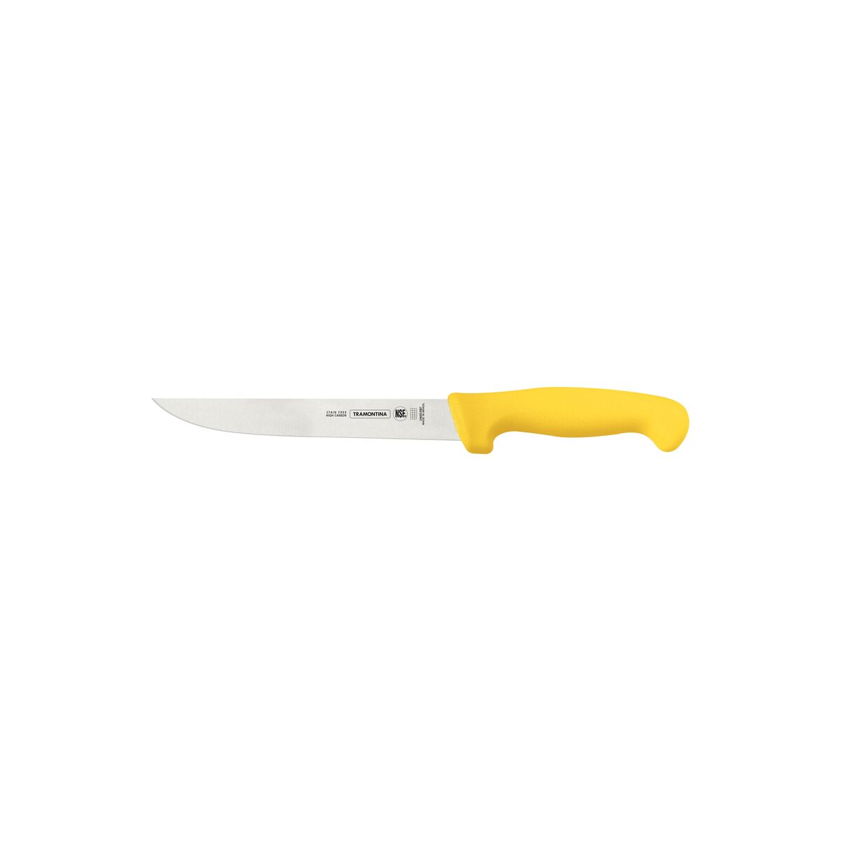 Tramontina Professional Boning Knife with Stainless-Steel Blade and Yellow Polypropylene Handle 7"