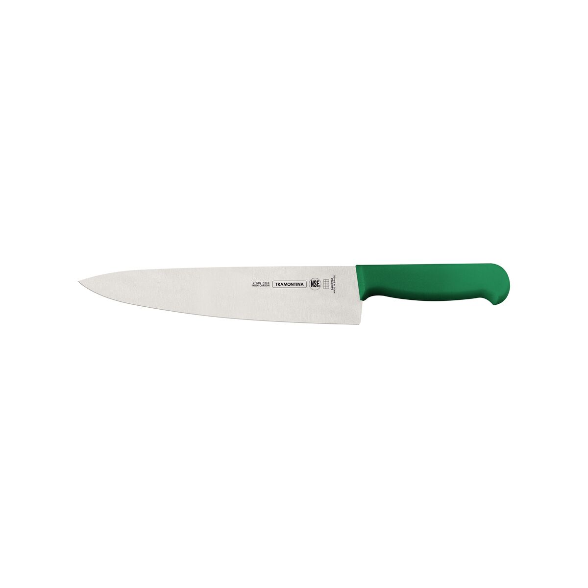 Tramontina Professional 10 Inches Meat Knife with Stainless Steel Blade and Green Polypropylene Handle with Antimicrobial Protection