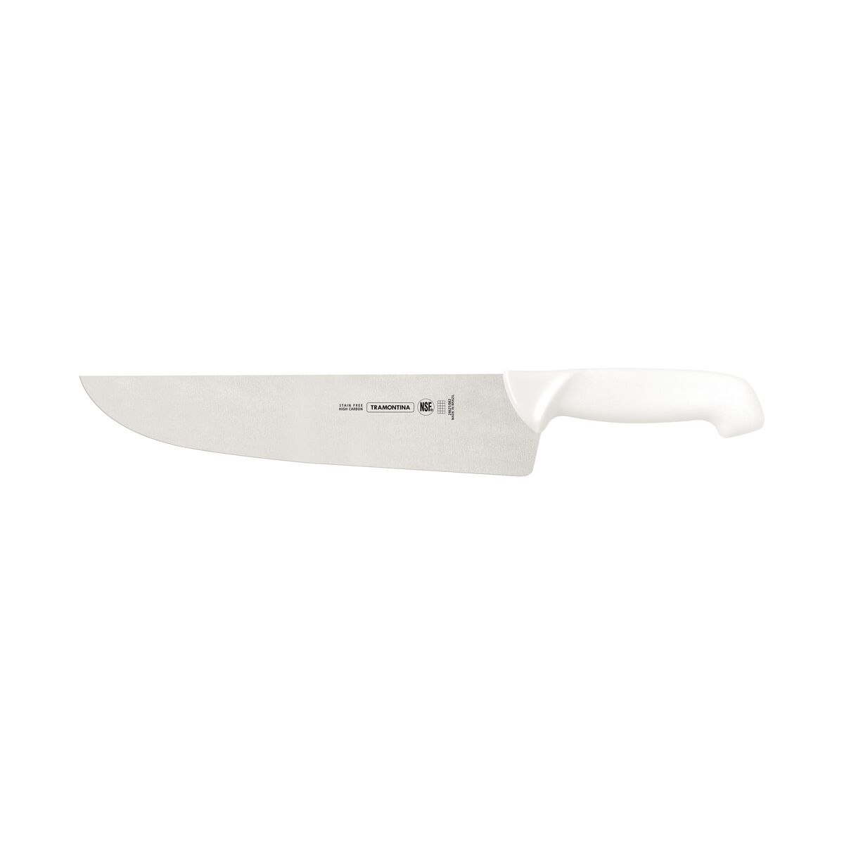 Tramontina Professional Butcher Knife with Stainless-Steel Blade and White Polypropylene Handle 12"