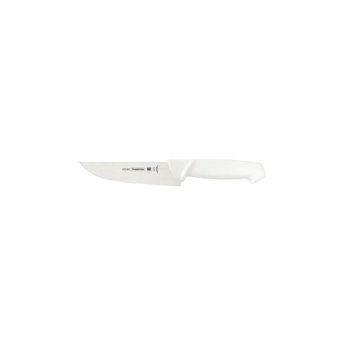 Tramontina Professional Butcher Knife with Stainless-Steel Blade and White Polypropylene Handle 6"