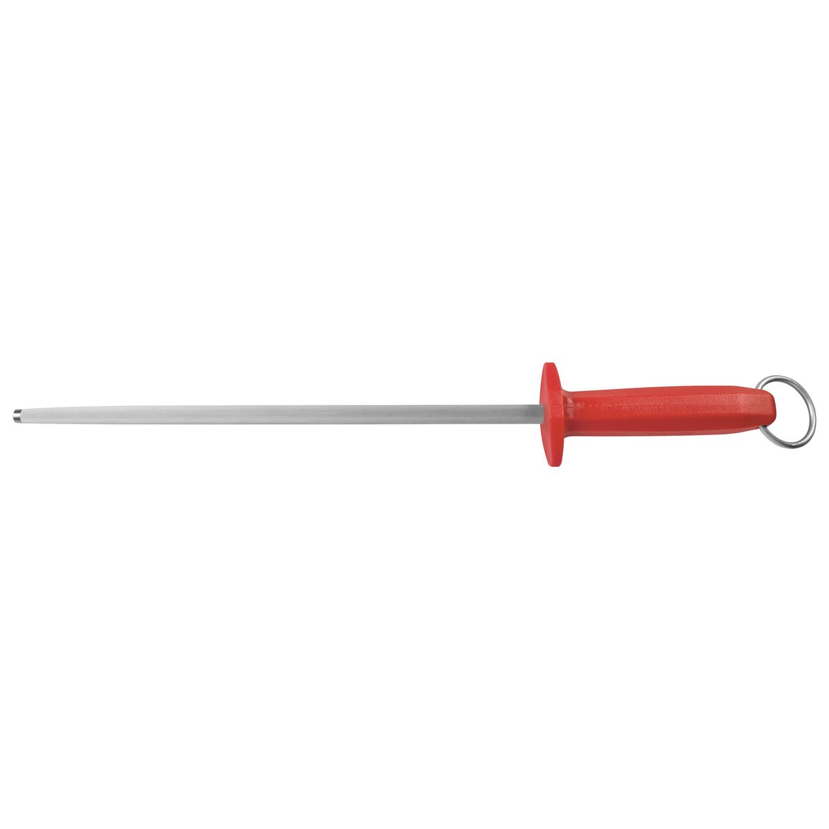 Tramontina Professional 12" Grooved Sharpener with Carbon Steel Rod and Red Polypropylene Handle