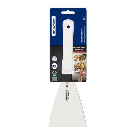 Tramontina Professional Bench Scraper with Stainless-Steel Blade and White Polypropylene Handle 5x4"