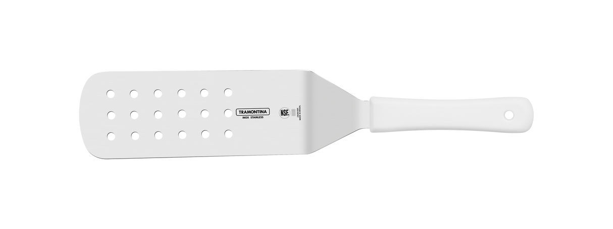 Tramontina Professional Master Frying Spatula with Stainless Steel Blade and White Polypropylene Handle 9x3"