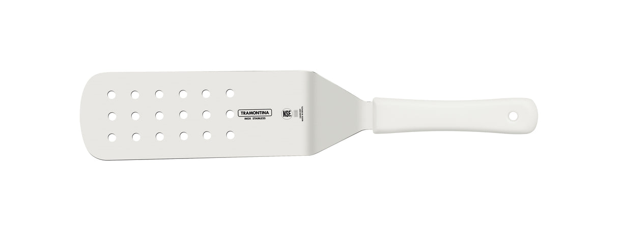 Tramontina Professional Master Frying Spatula with Stainless Steel Blade and White Polypropylene Handle 9x3"