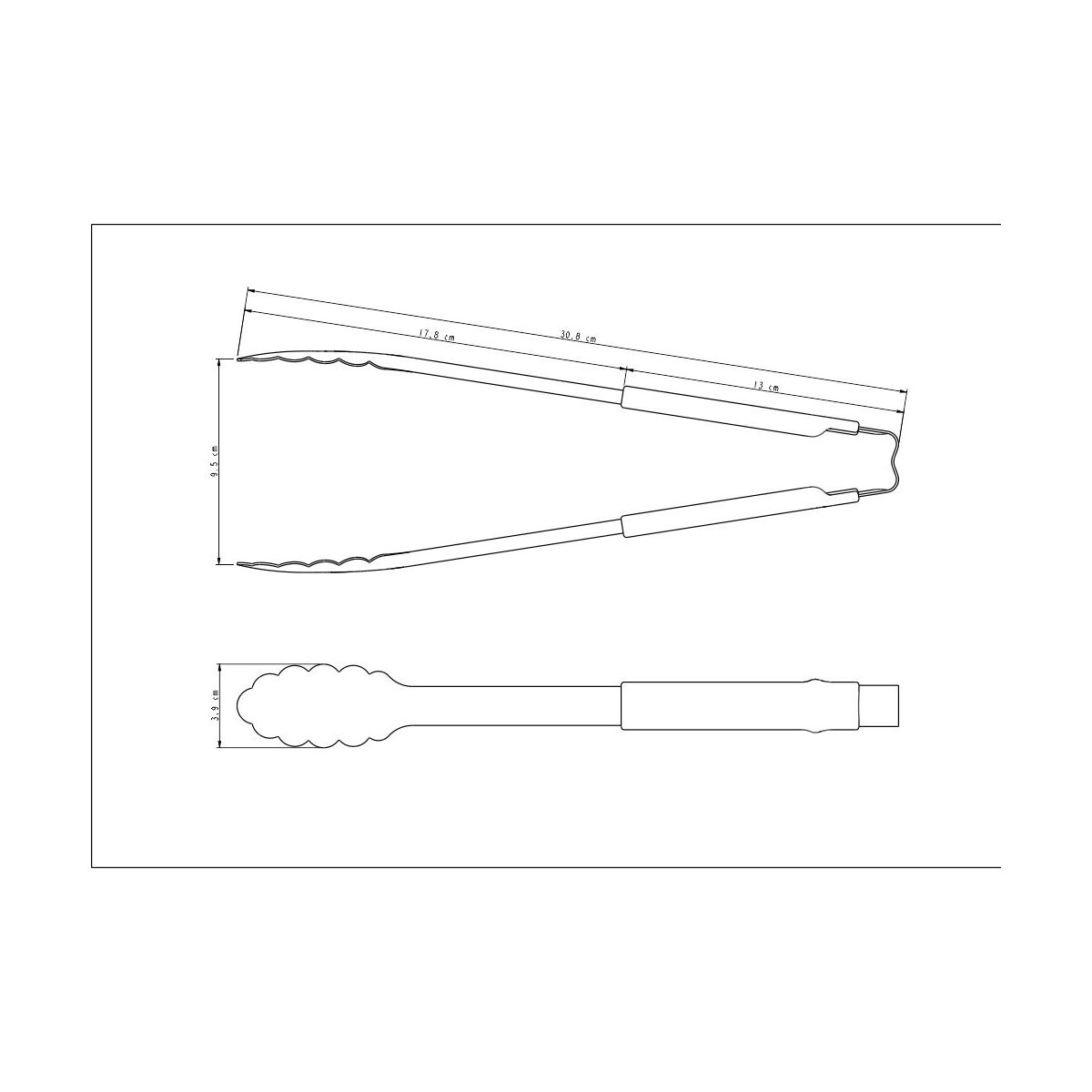 Tramontina Utilitá Multi-Purpose Tongs with Stainless-Steel Blade with Handle Rubber Covering Gray, 30 cm
