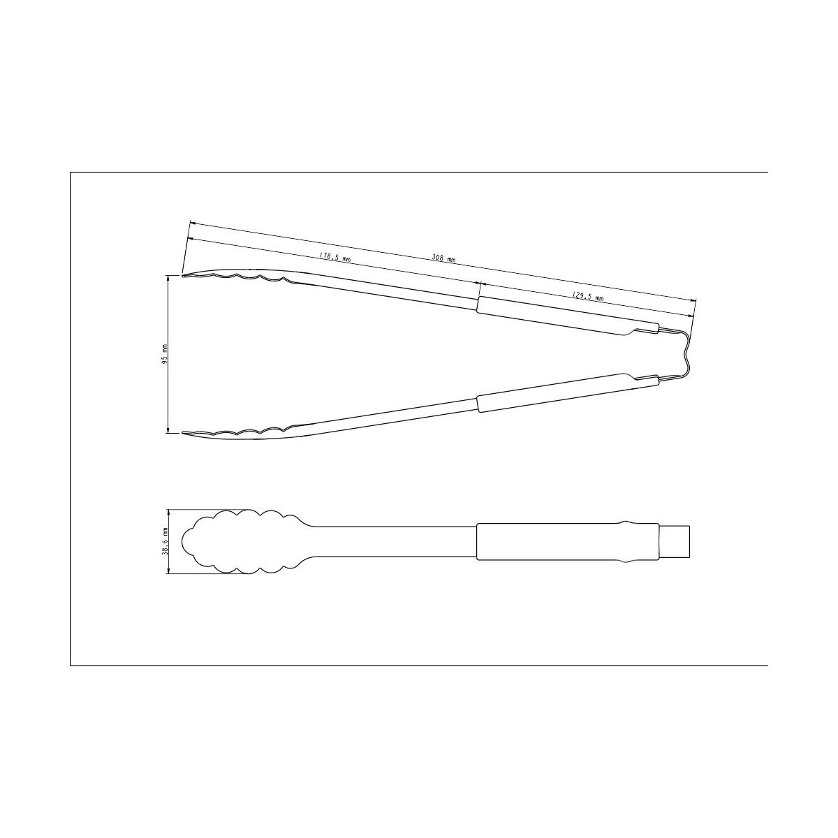 Tramontina Utilitá Multi-Purpose Tongs with Stainless-Steel Blade with Handle Rubber Covering Gray, 30 cm