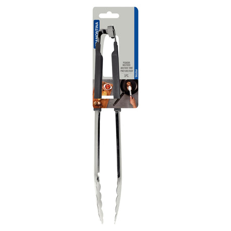 Tramontina Utilitá Multi-Purpose Tongs with Stainless-Steel Blade with Handle Rubber Covering Gray, 30 cm