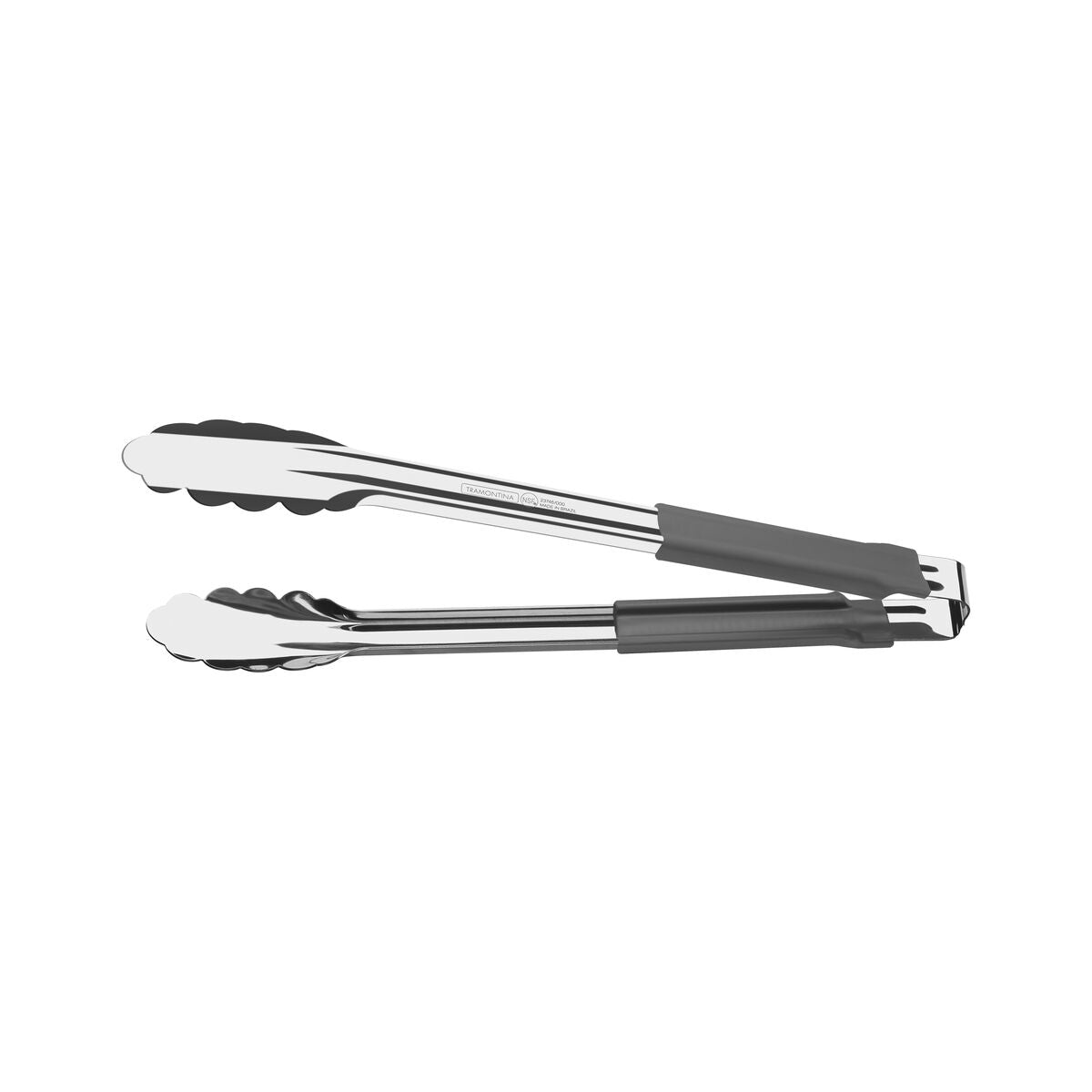 Tramontina Utilitá Multi-Purpose Tongs with Stainless-Steel Blade with Handle Rubber Covering Gray, 30 cm