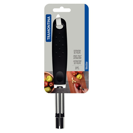 Tramontina Utilitá Stainless-Steel Corer with Black Polypropylene Handle
