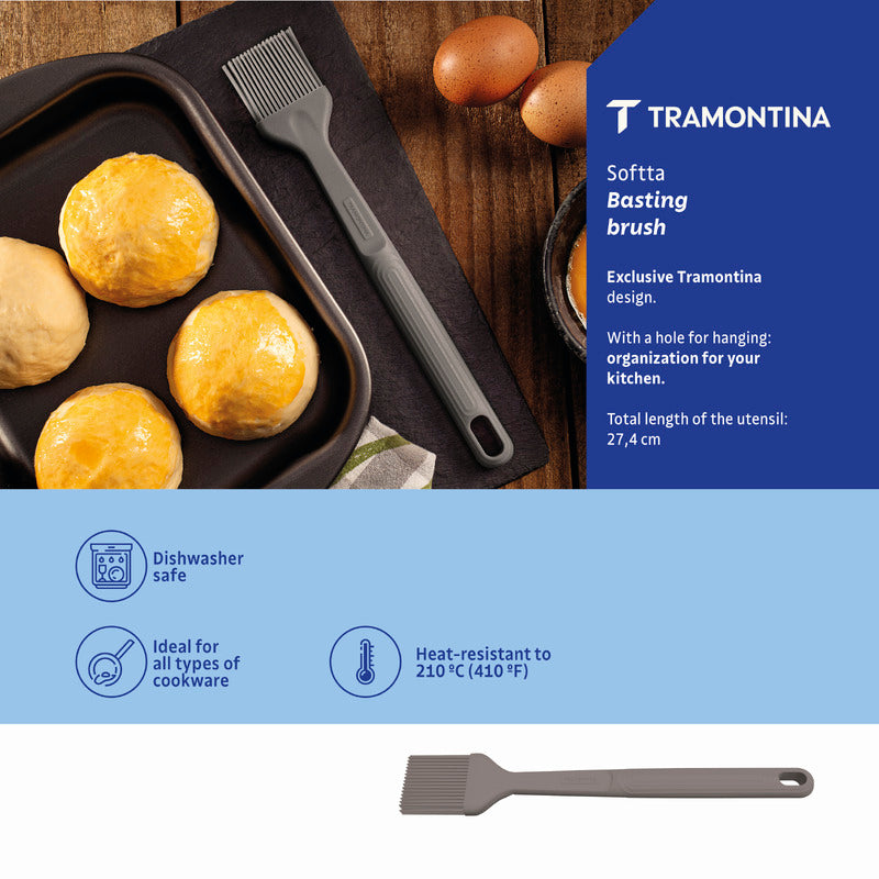 Tramontina Softta Grey Silicone Pastry Brush