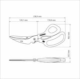 Tramontina Carving Scissors with Stainless-Steel Blades and Balck Polypropylene Handle, 8"