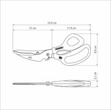 Tramontina Carving Scissors with Stainless-Steel Blades and Balck Polypropylene Handle, 8"