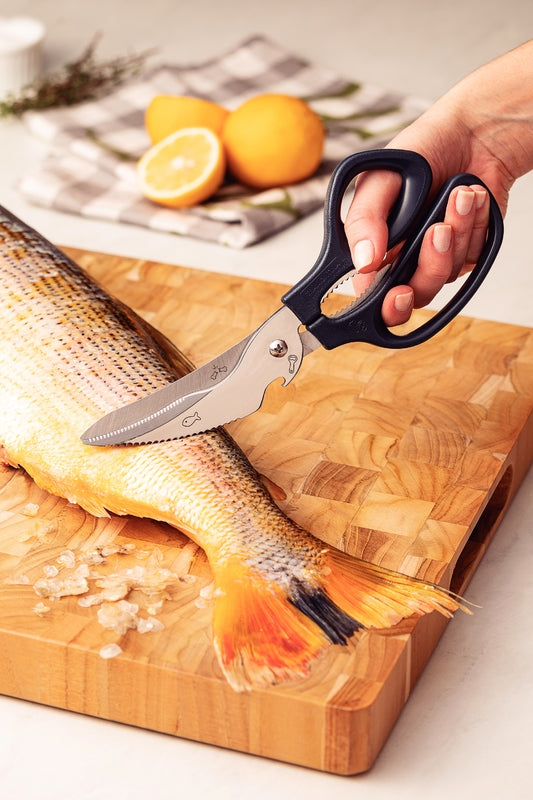 Tramontina Carving Scissors with Stainless-Steel Blades and Balck Polypropylene Handle, 8"