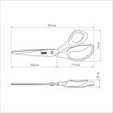 Tramontina Sewing Scissors with Stainless-Steel Blades and Onyx Polypropylene Handle, 10"