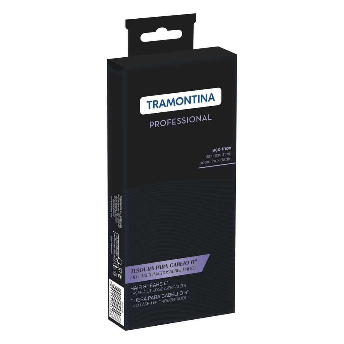Tramontina Professional 6 Inches Stainless Steel Hair Shears with Laser-cut Edge
