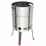 شواية فحم من الفولاذ المقاوم للصدأ من ترامونتينا TCP-400L مع صينية فحم من الفولاذ المطلي بالمينا