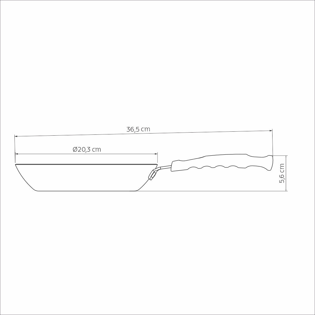 Tramontina Blue Aluminum Frying Pan with Interior and Exterior Starflon Max Coating 20 cm 0.8 L