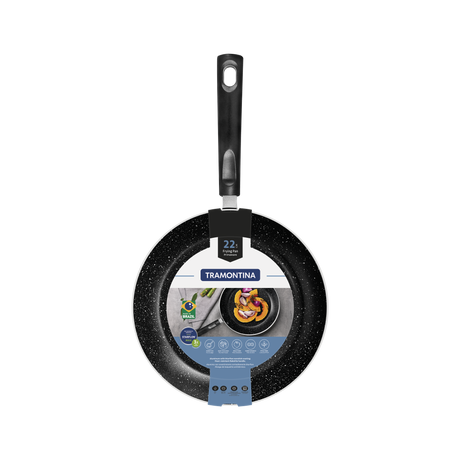 Tramontina Aluminum Frying Pan with Interior and Exterior Starflon Max Blue Nonstick Coating 22 cm 1.0 L
