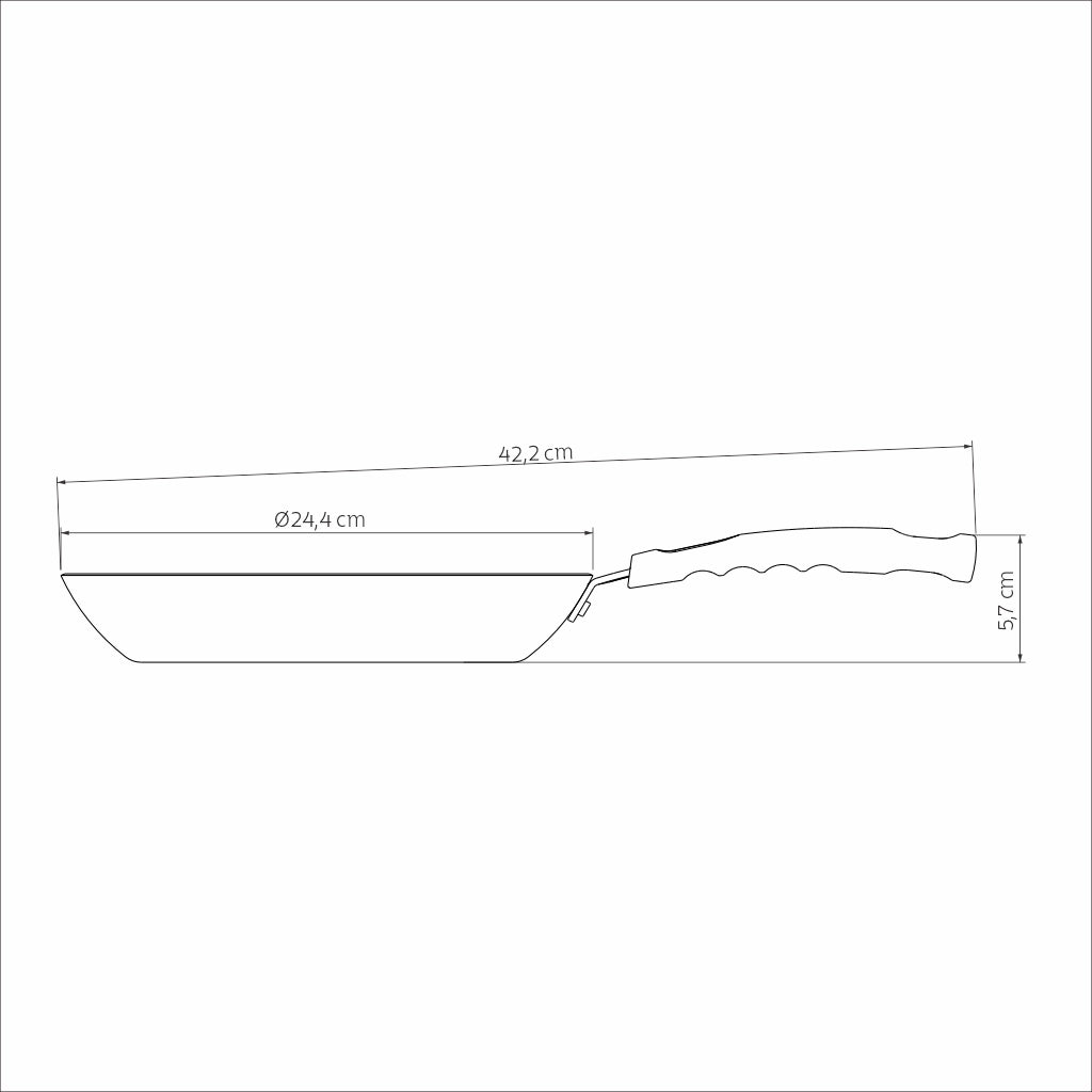Tramontina Aluminum Frying Pan with Interior and Exterior Starflon Max Nonstick Coating and Bakelite Handle 24 cm 1.2 L Blue