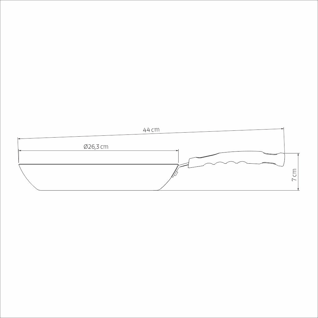 Tramontina Aluminum Frying Pan with Interior and Exterior Starflon Max Nonstick Coating and Bakelite Handle 26 cm 1.8 L Blue