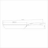 Tramontina Aluminum Frying Pan with Interior and Exterior Starflon Max Nonstick Coating and Bakelite Handle 26 cm 1.8 L Blue