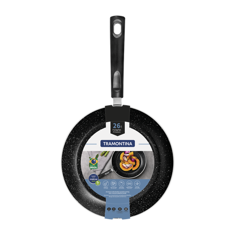 Tramontina Aluminum Frying Pan with Interior and Exterior Starflon Max Nonstick Coating and Bakelite Handle 26 cm 1.8 L Blue