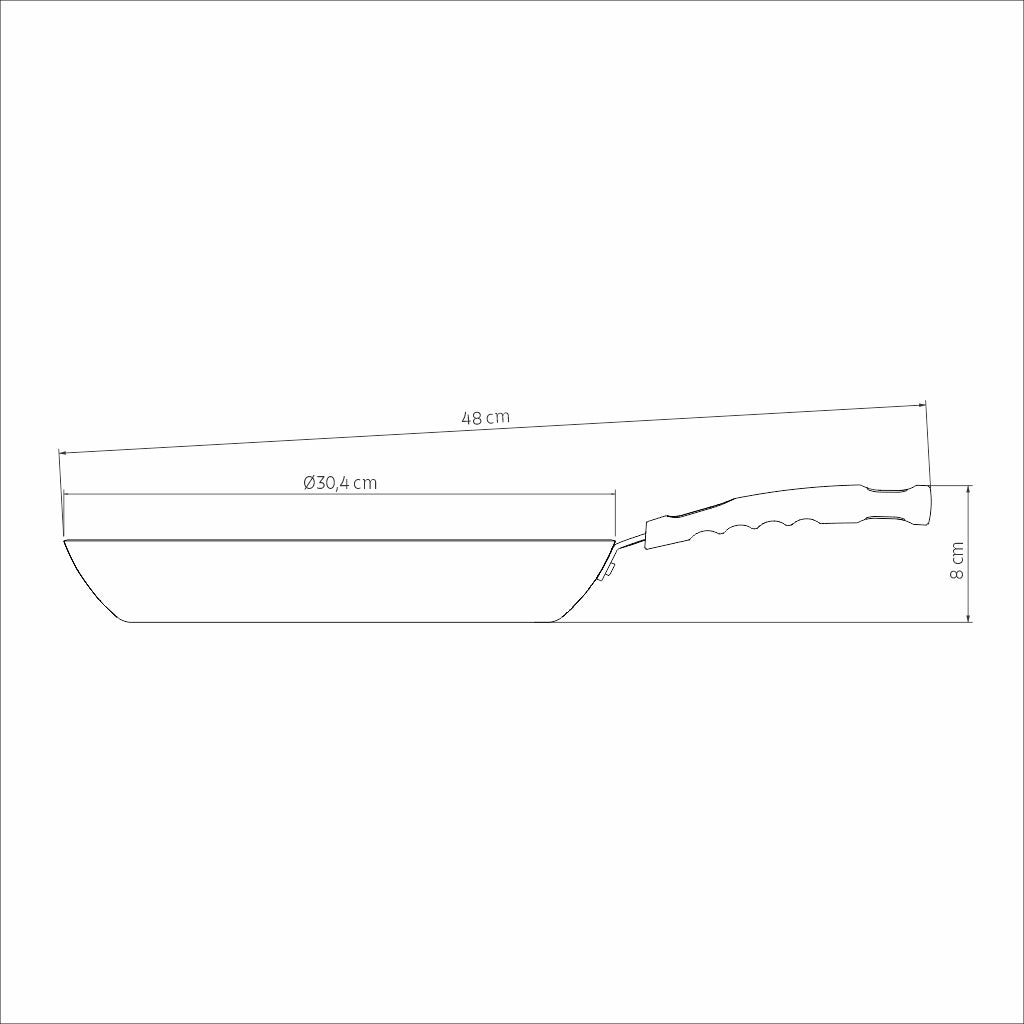 Tramontina Aluminum Frying Pan with Interior and Exterior Starflon Max Nonstick Coating and Bakelite Handle 30 cm, 2.5 L Blue