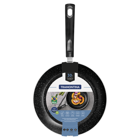 Tramontina Aluminum Frying Pan with Interior and Exterior Starflon Max Nonstick Coating and Bakelite Handle 30 cm, 2.5 L Blue