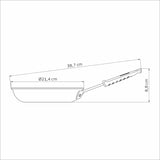 Tramontina Aluminum Frying Pan with Starflon Premium Internal Coating and Brushed Exterior, 20 cm, 1 L