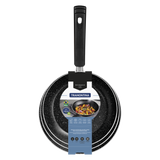 Tramontina Turim 3-Piece Aluminum Frying Pan Set with Interior and Exterior Starflon Max Nonstick Coating Blue