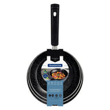Tramontina Black Aluminum Frying Pan Set with Interior and Exterior Starflon Max Nonstick Coating 3 pieces