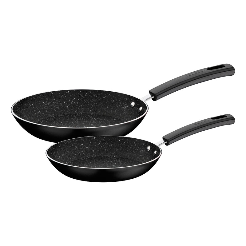 Tramontina Sicília Black Aluminum Frying Pan Set with Interior and Exterior Starflon Excellent Nonstick Coating 2 pieces