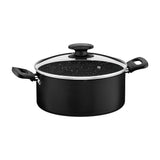 Tramontina 10-Piece Black Aluminum Cookware Set with Starflon Excellent Nonstick Coating