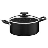 Tramontina 10-Piece Black Aluminum Cookware Set with Starflon Excellent Nonstick Coating