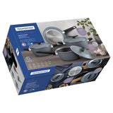 Tramontina Spezia Induction 4-piece Slate Blue Aluminum Cookware set With Interior and Exterior Starflon Excellent