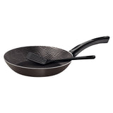 Tramontina Paris Aluminum Frying Pan with Interior and Exterior Starflon Max Lead Nonstick Coating with a Nylon Spatula
