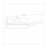 Tramontina Paris Aluminum Straight Frying Pan with Interior and Exterior Starflon Max Lead Nonstick Coating with a Glass Lid, 24 cm 2,0 L